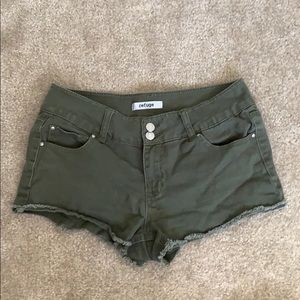 Army Green Jean Shorts